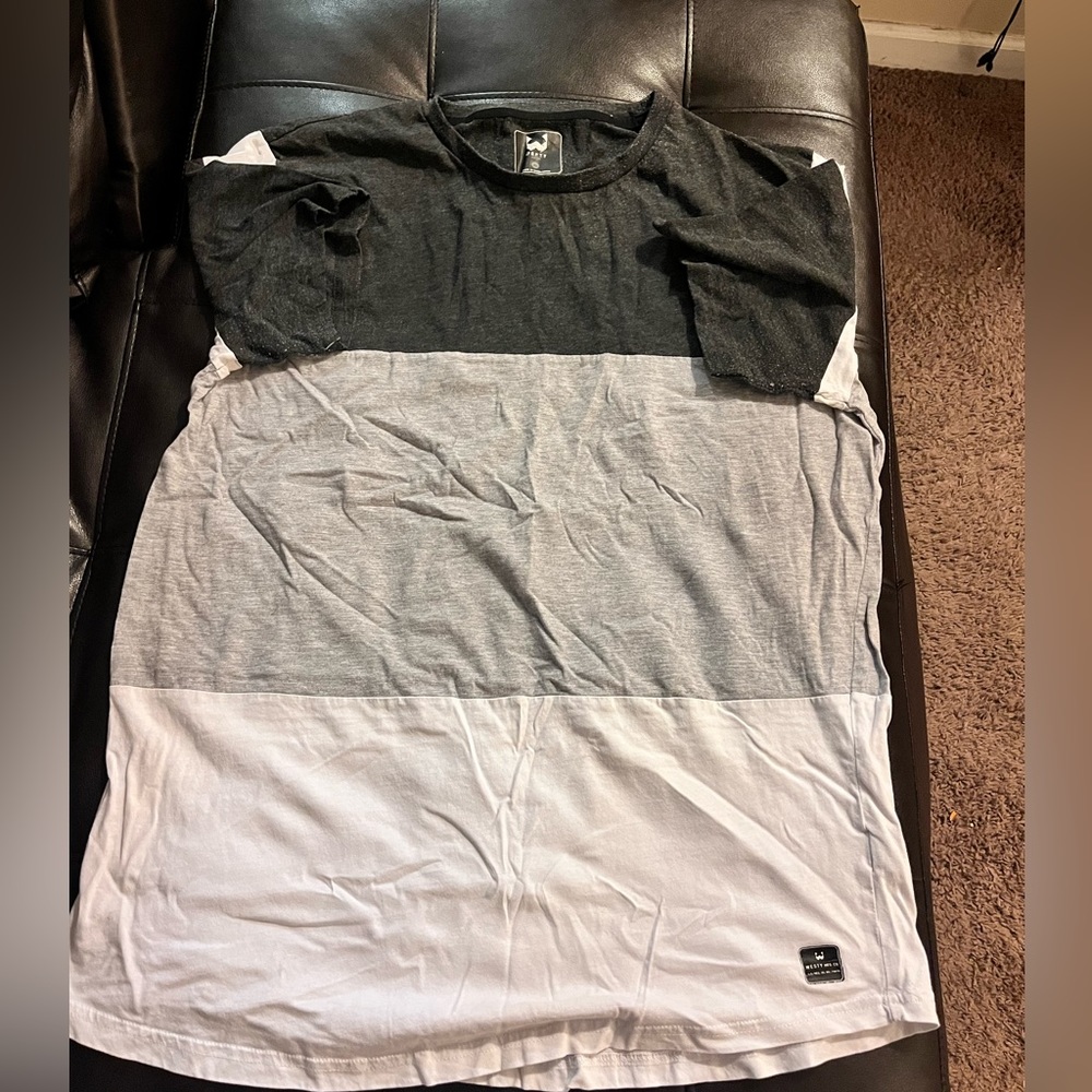 Grey color block Tee